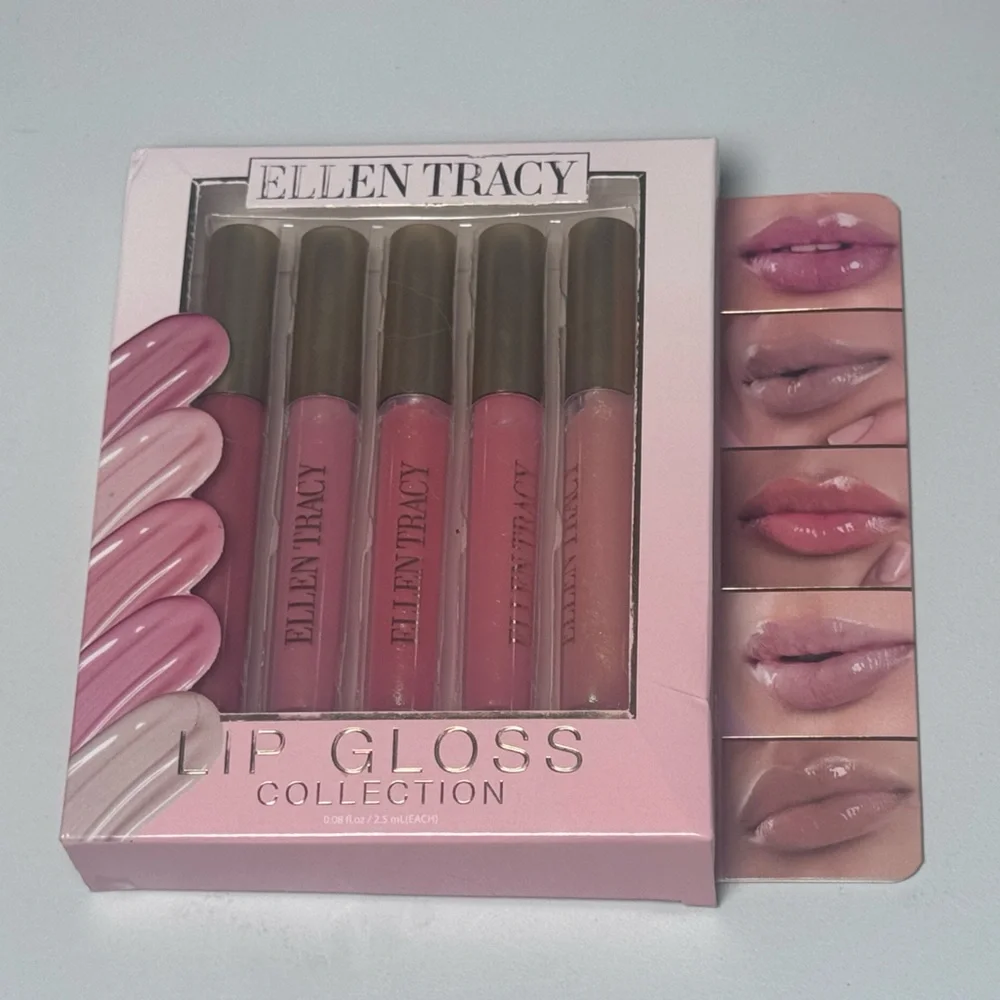 Ellen Tracy Lip Gloss Collection Set of 5 - Shades of Pink